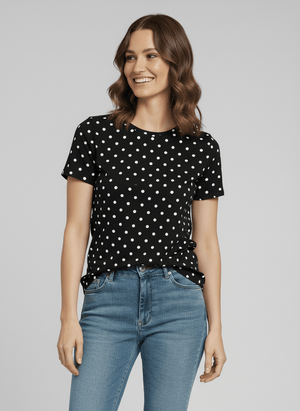 Blusa Poá Preta - Divina Garota