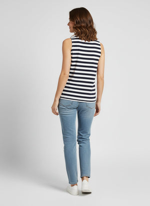 Blusa Regata Listrada Navy - Divina Garota