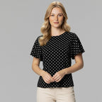 Blusa Sino Poá Preto - Divina Garota