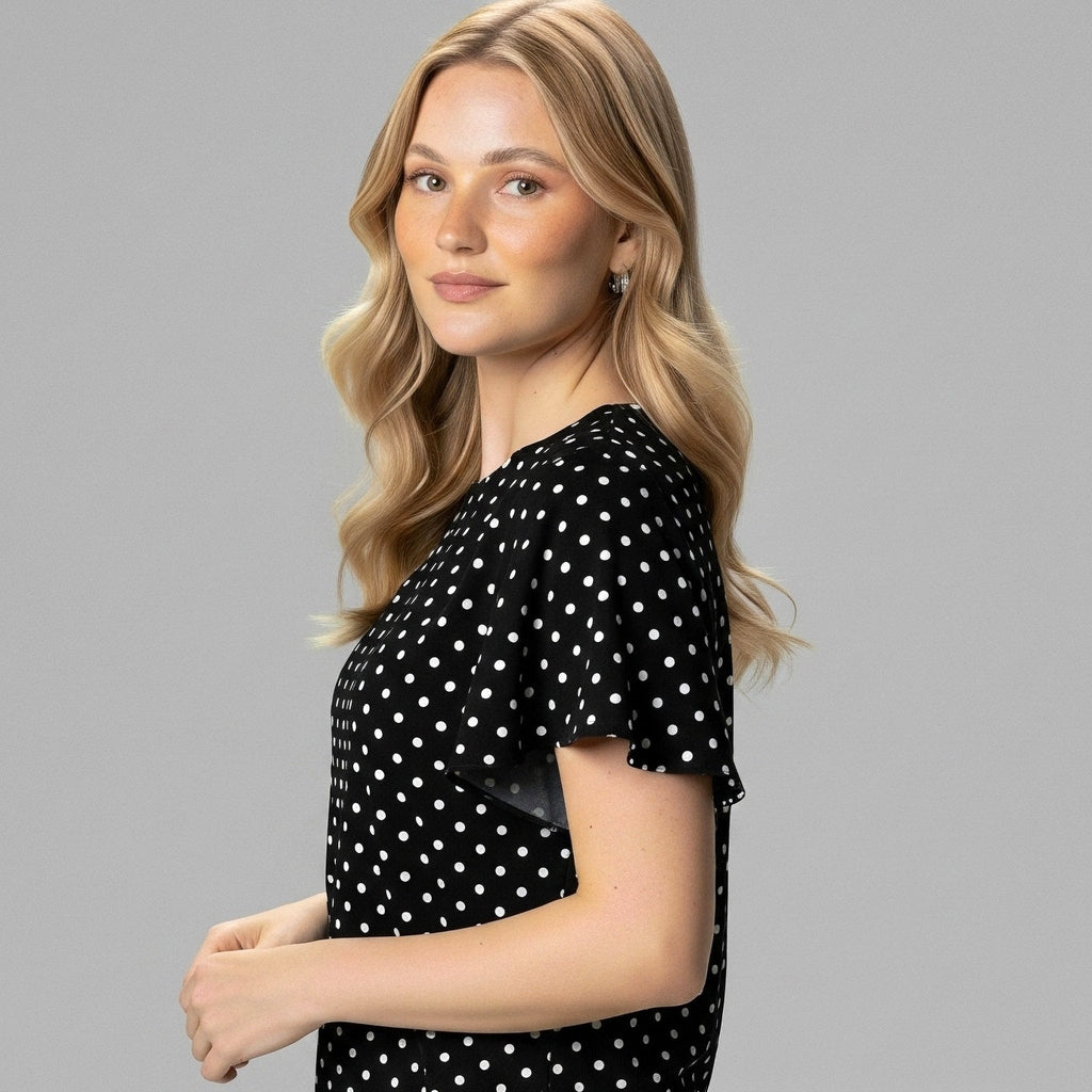 Blusa Sino Poá Preto - Divina Garota