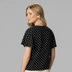 Blusa Sino Poá Preto - Divina Garota