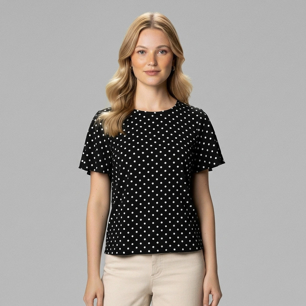 Blusa Sino Poá Preto - Divina Garota