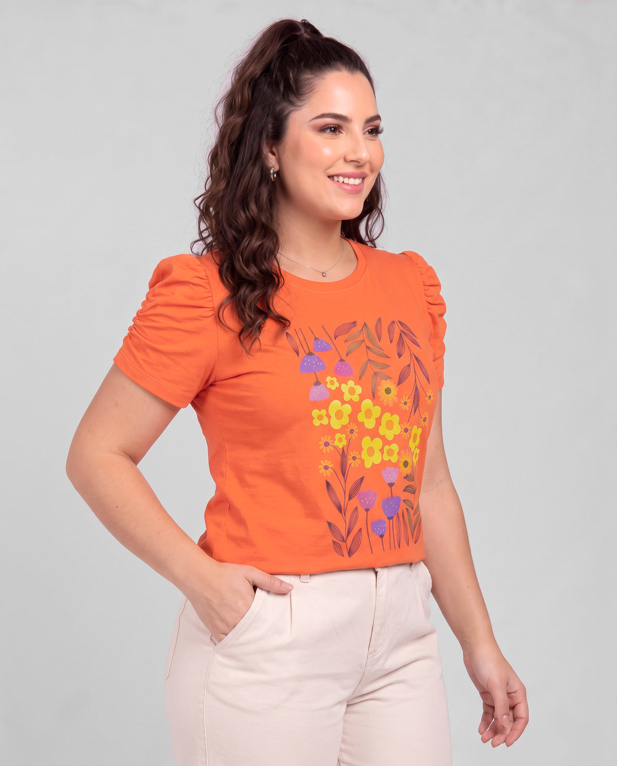 Blusa Bufante Flores de Verão