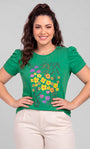 Blusa Bufante Flores de Verão