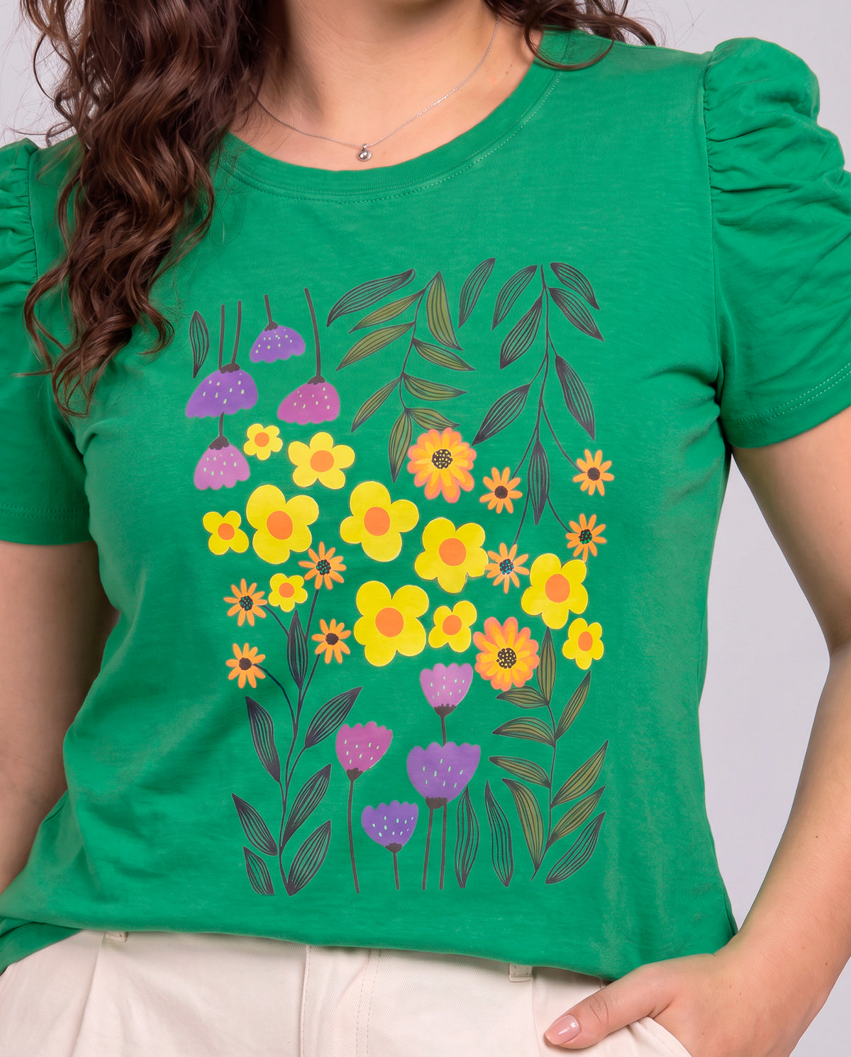 Blusa Bufante Flores de Verão
