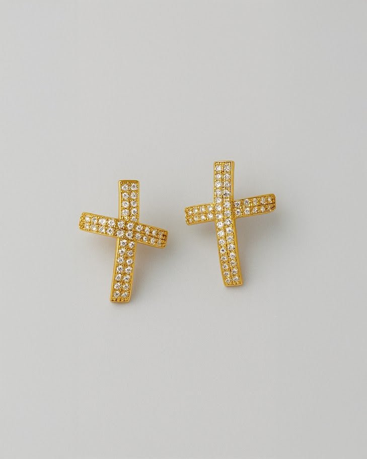 Brinco Cruz Dourada - Divina Garota