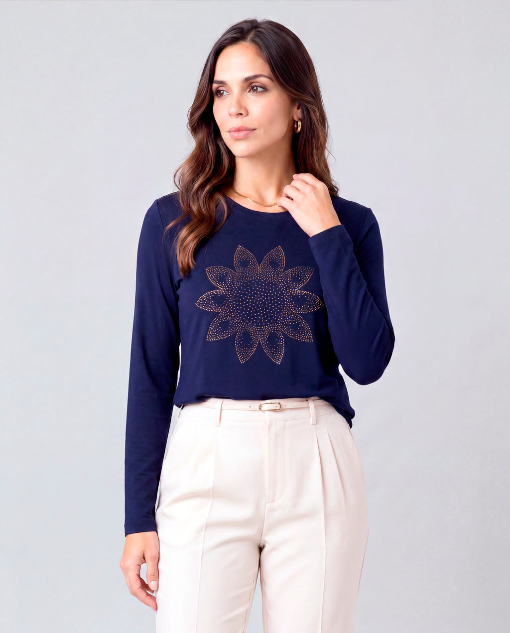 Blusa Manga Girassol Dourado