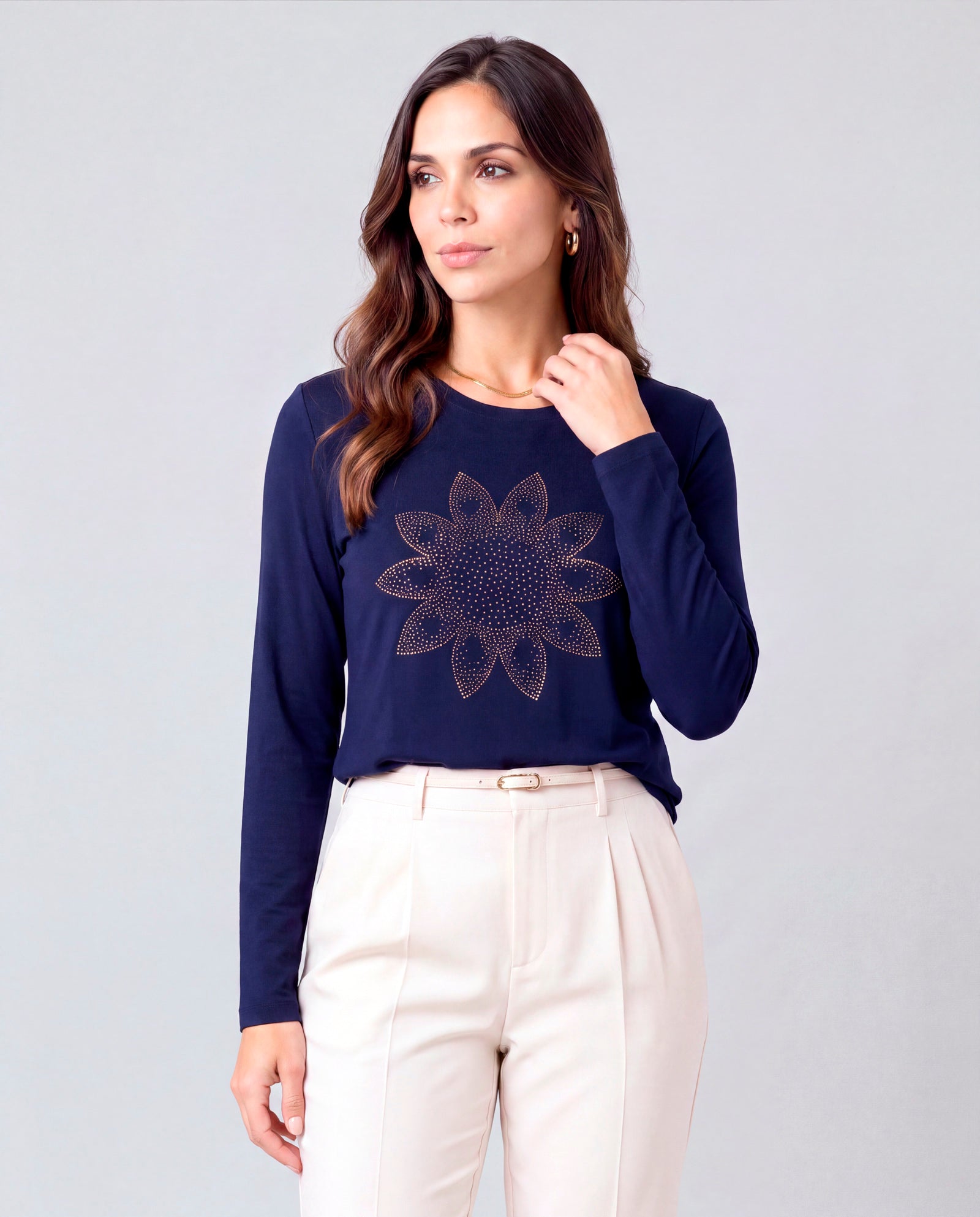 Blusa Manga Girassol Dourado