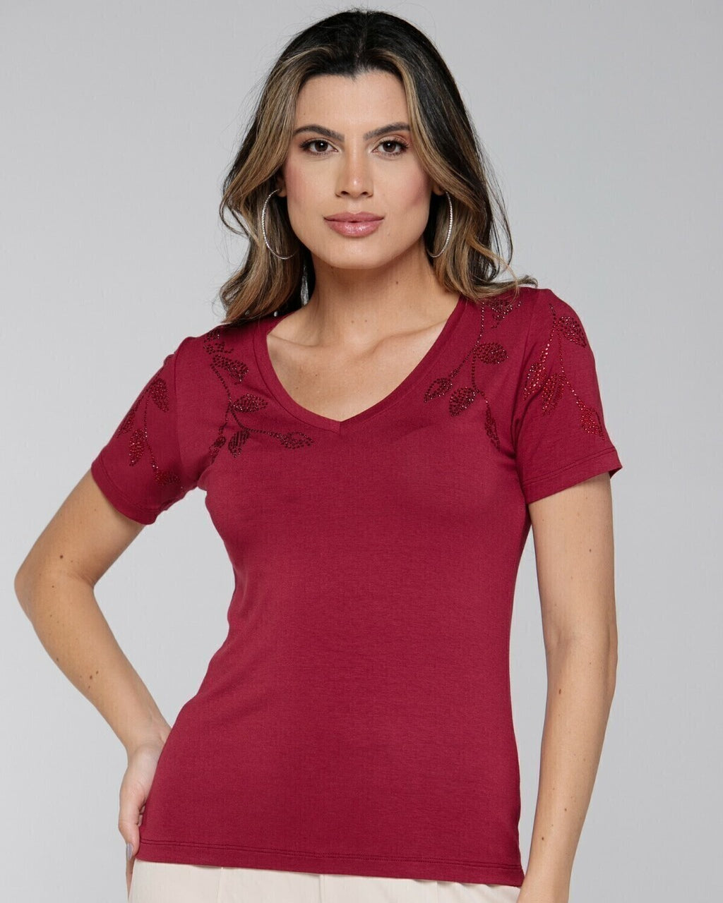 T-shirt Vibrante Strass