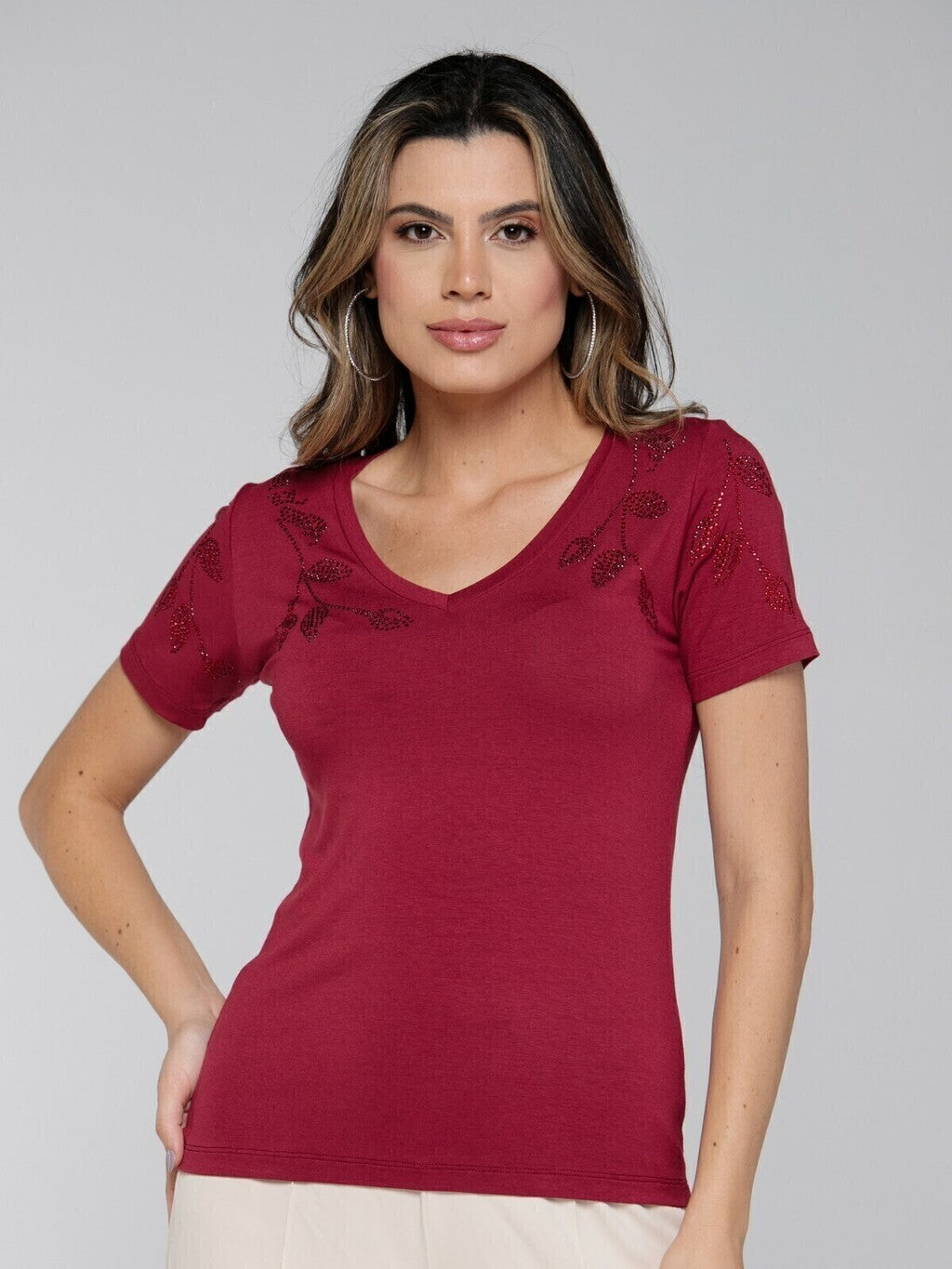 T-shirt Vibrante Strass