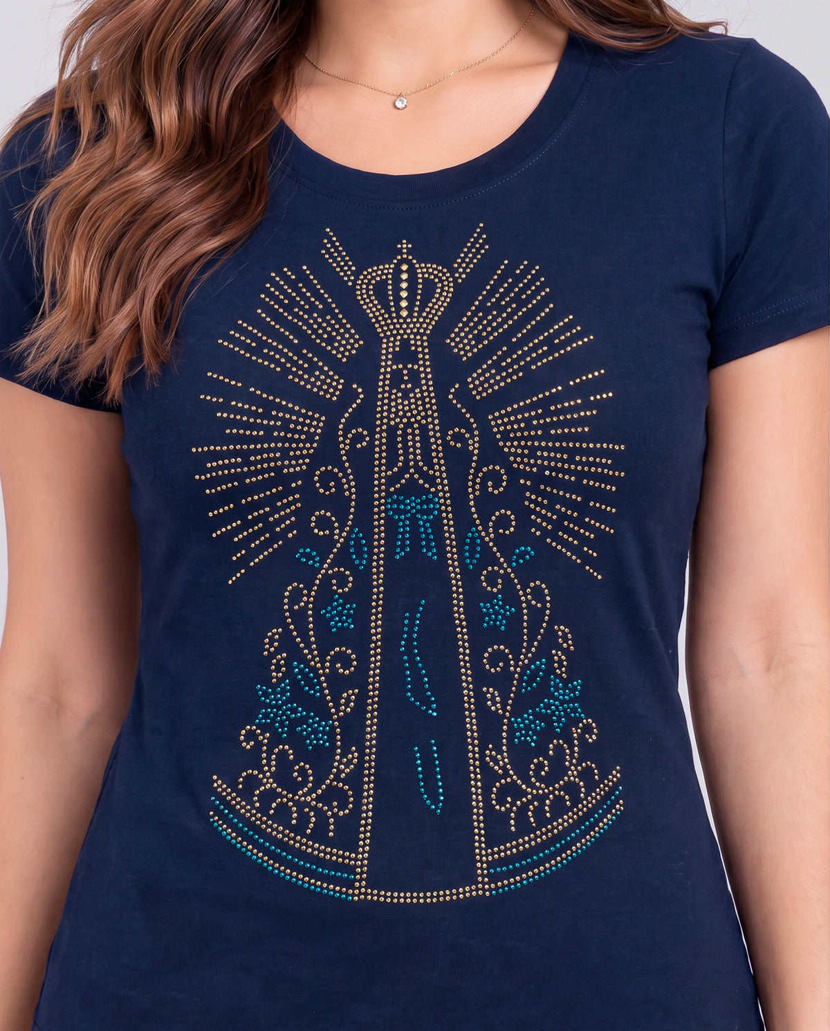 T-shirt Nossa Senhora Strass