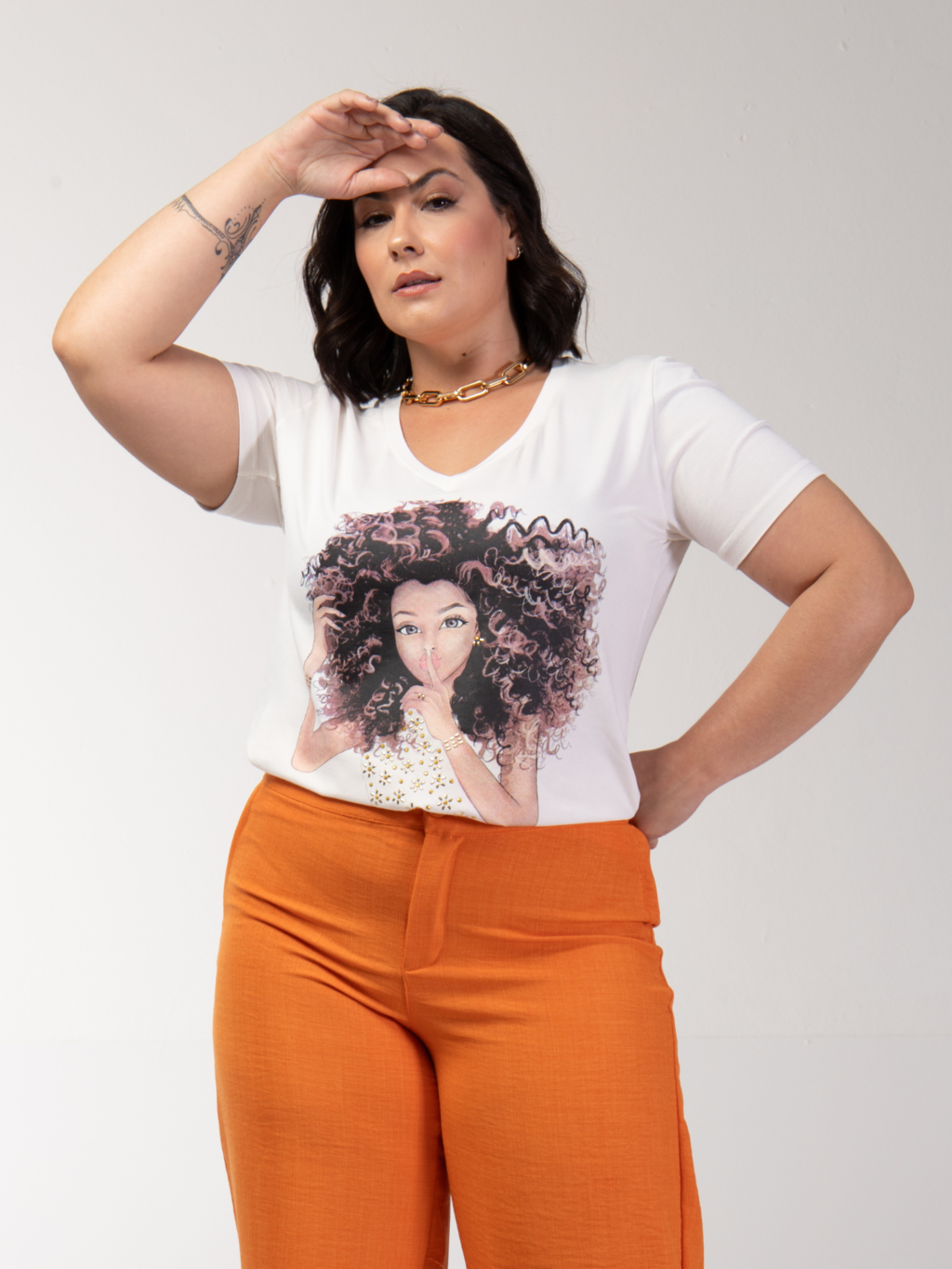 T-shirt Girl Curls