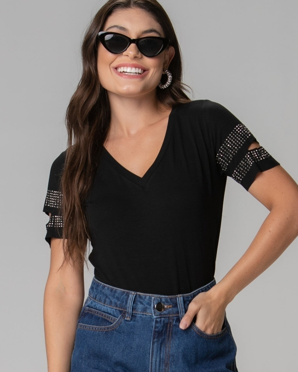 T-shirt Fenda Strass