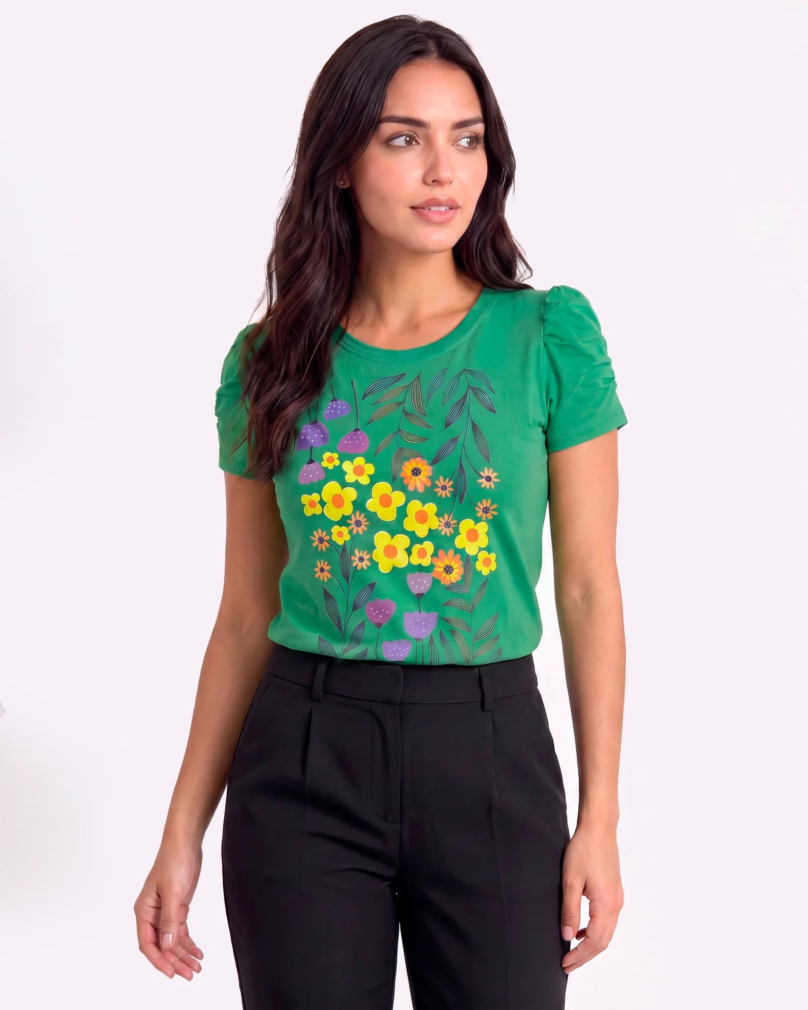 Blusa Bufante Flores de Verão