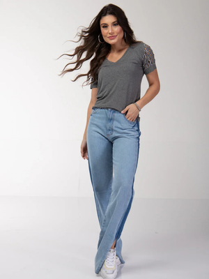 T-shirt Mosaico Strass - Divina Garota