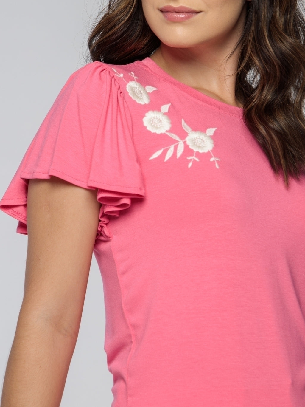 Blusa Bordada Flor Encanto