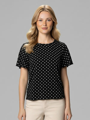 Blusa Sino Poá Preto Divina Garota