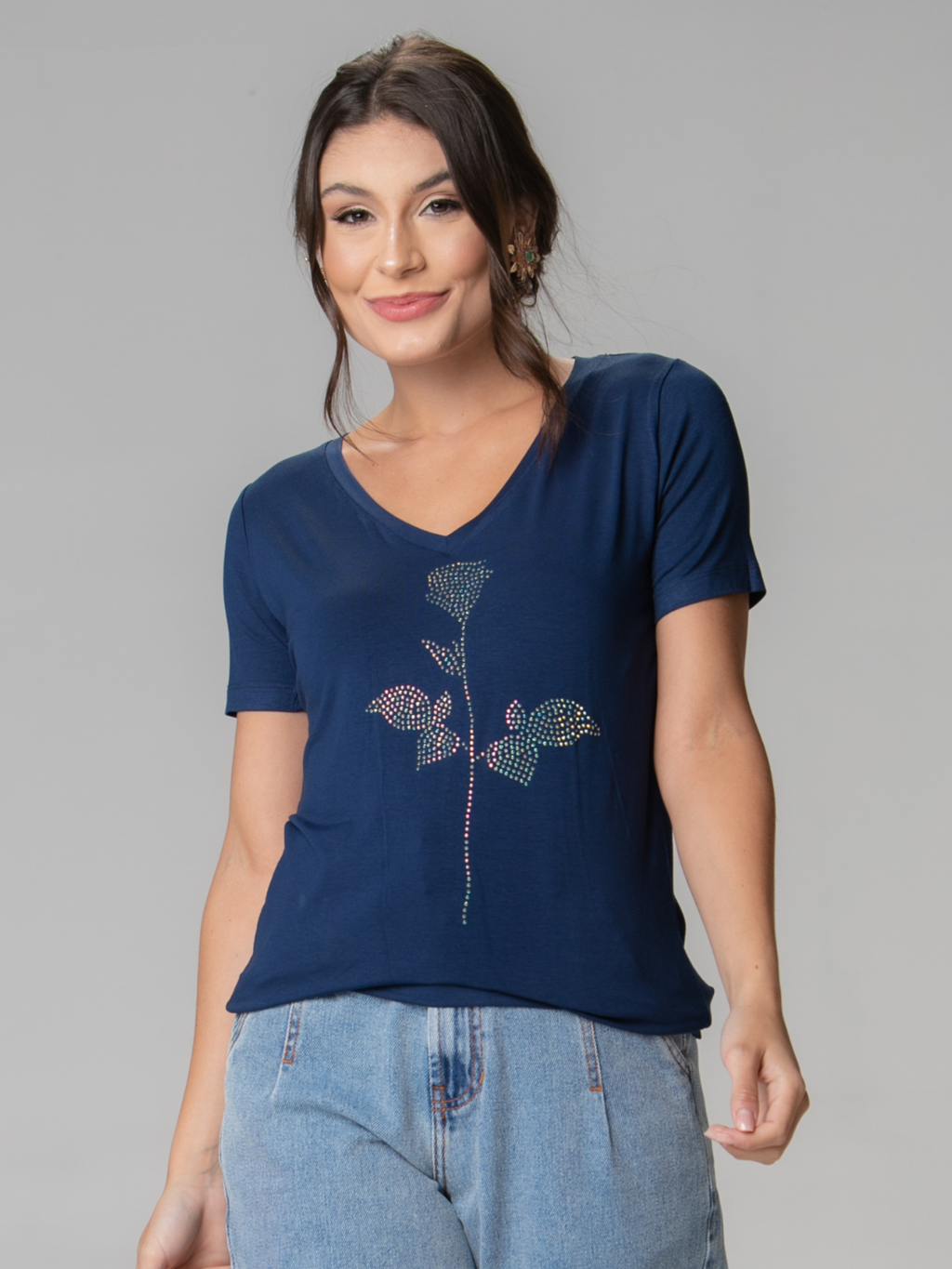 T-Shirt Rosa Strass