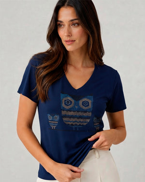 T-shirt Coruja Cristais