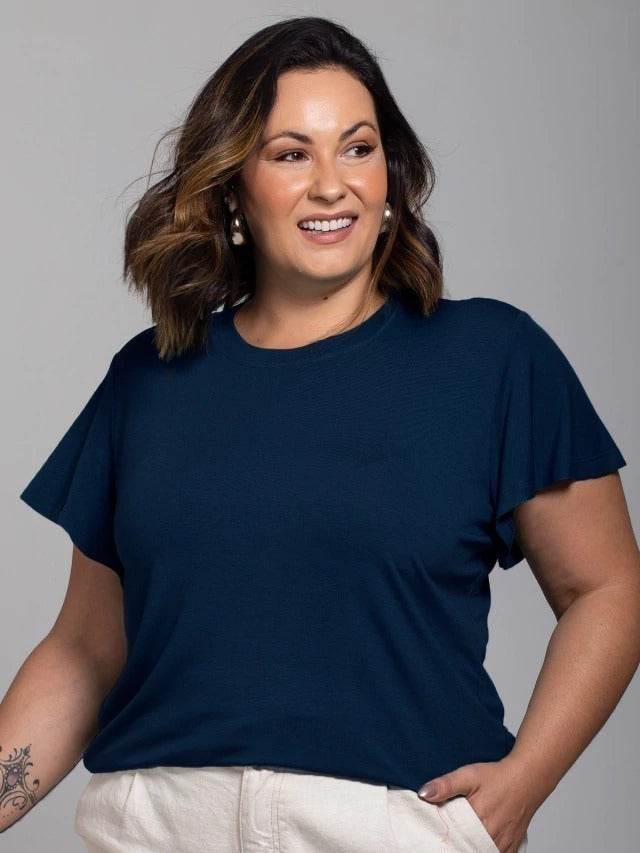 Blusa Essencial Manga Sino - Divina Garota