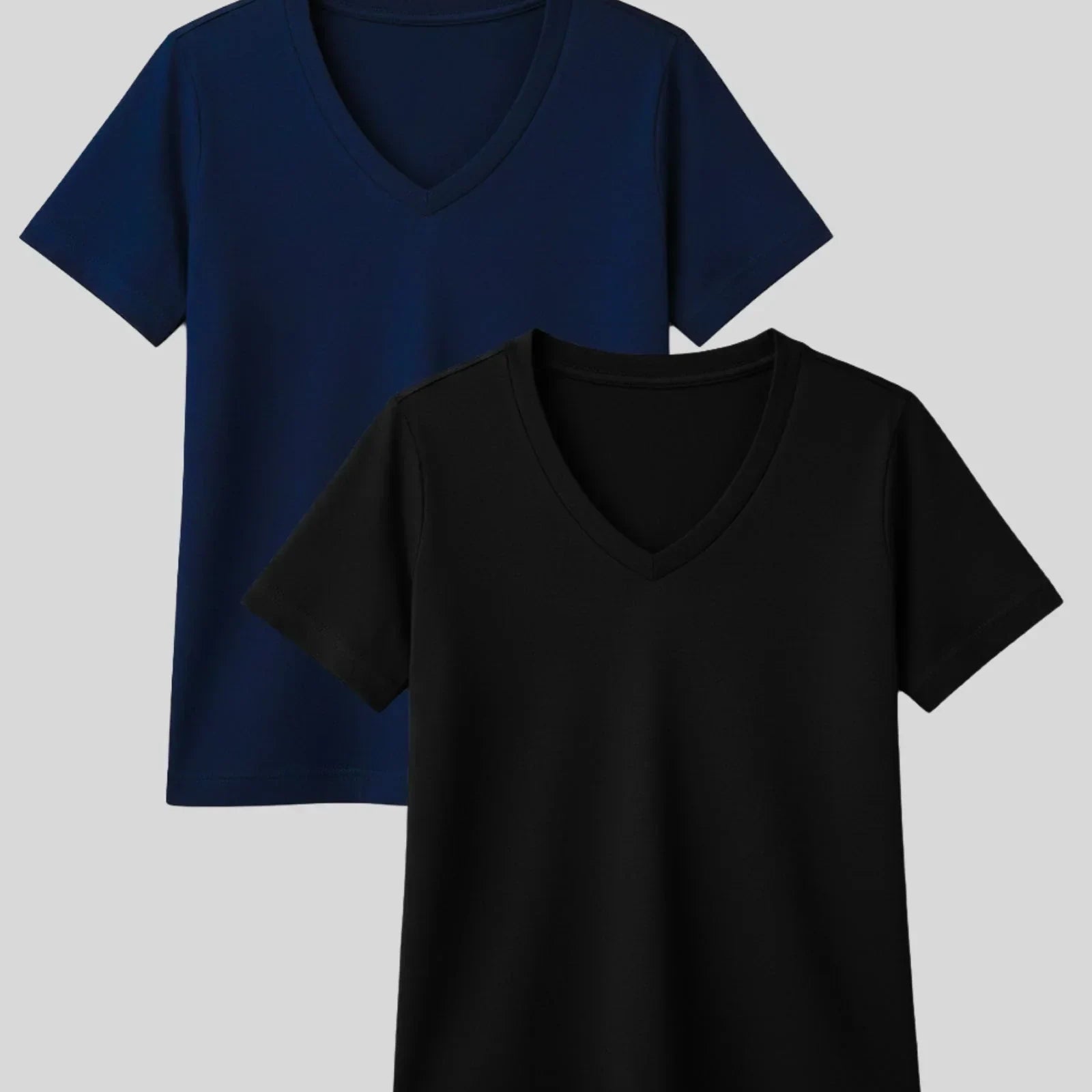 Kit 2x T-shirt Essenciais Gola V - Divina Garota