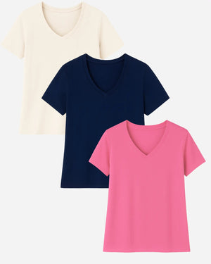 Kit 3 Peças Essenciais Gola V - Divina Garota