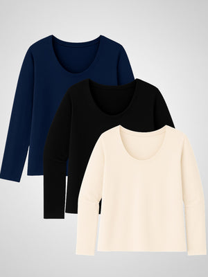 Kit 3 Peças Essenciais Manga Longa - Divina Garota