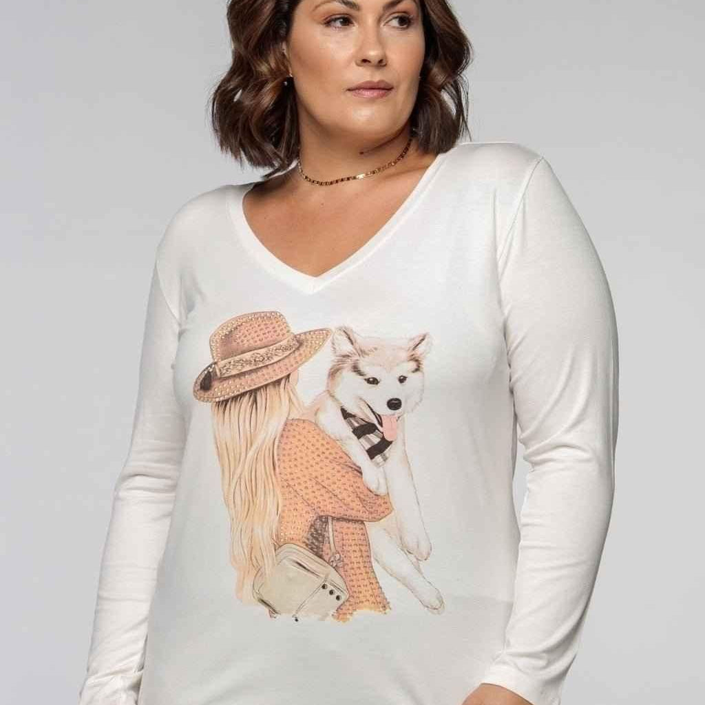 Manga Longa Lady Dog