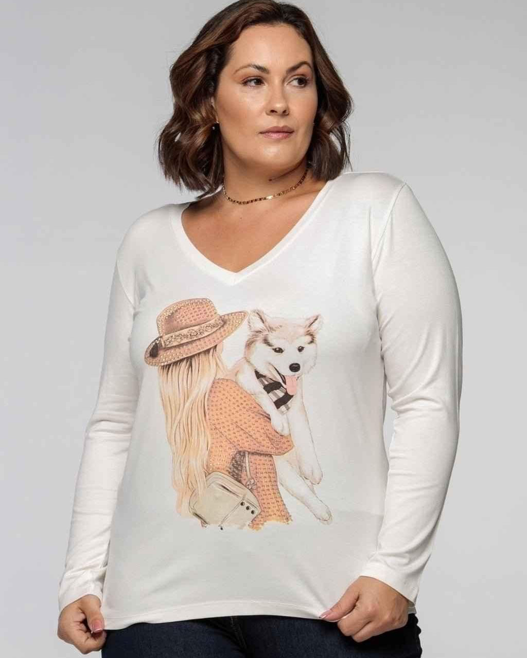 Manga Longa Lady Dog