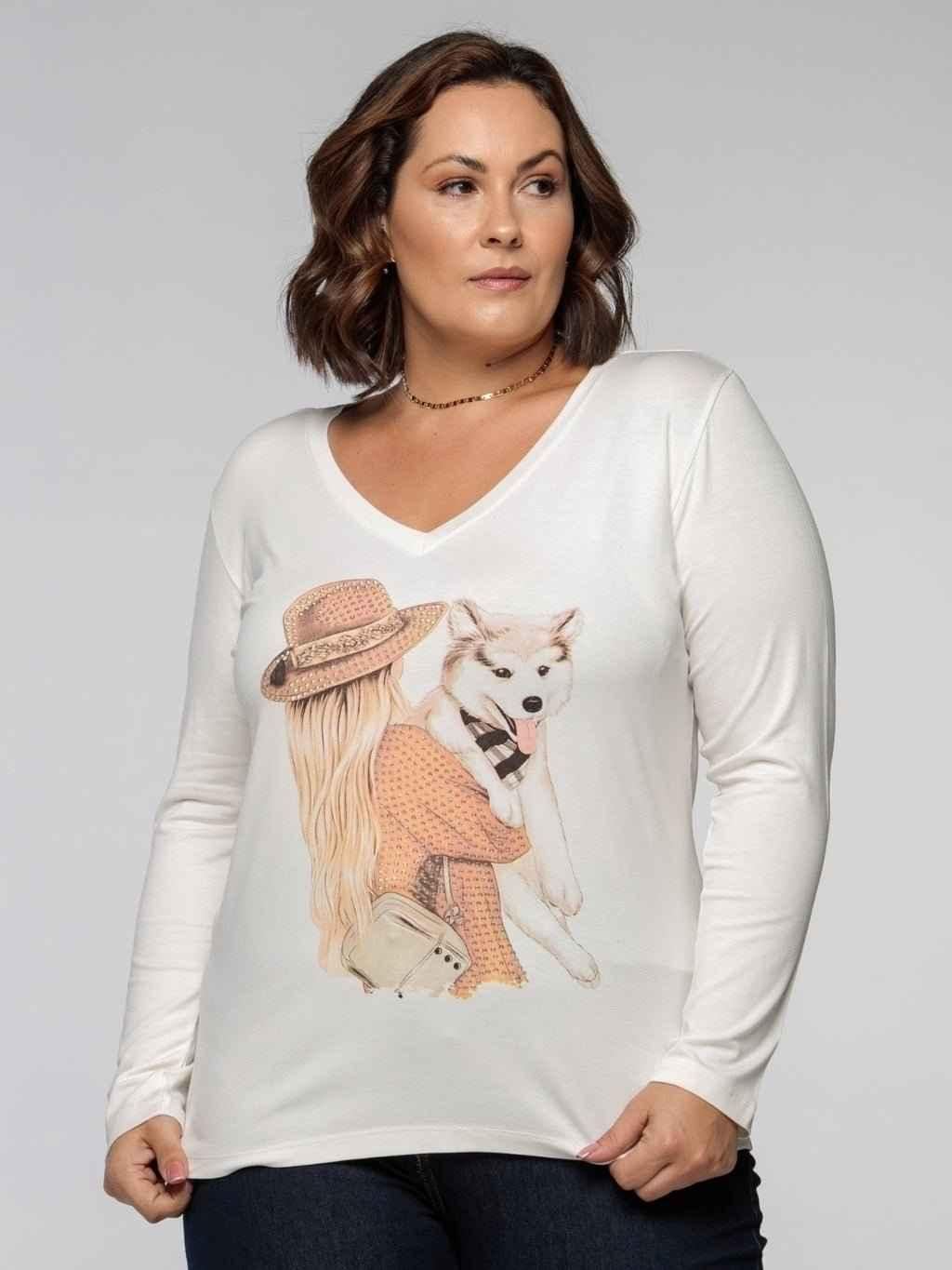 Manga Longa Lady Dog