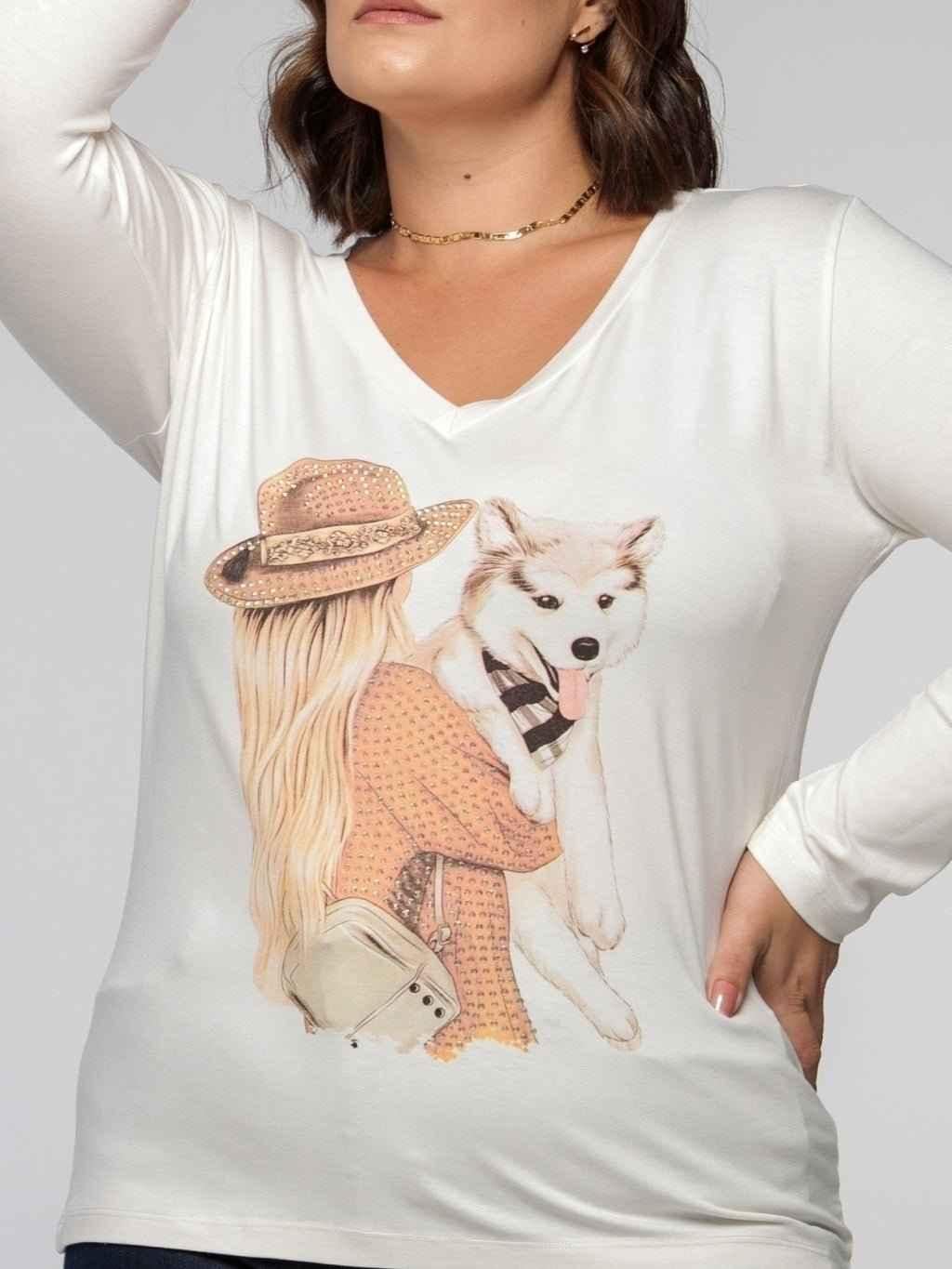 Manga Longa Lady Dog