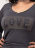 Manga Longa Love Strass - Divina Garota