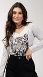 Manga Longa Tigre - Divina Garota