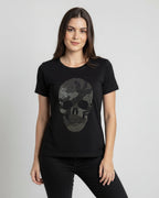T - shier Caveira Strass - Divina Garota
