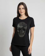T - shier Caveira Strass - Divina Garota