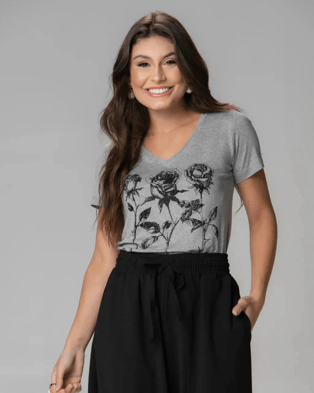 T-shirt 3 Rosas - Divina Garota
