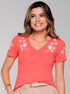 T-shirt Bordada Alice - Divina Garota