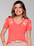 T-shirt Bordada Alice - Divina Garota