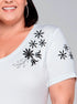 T-shirt Bordada Alice - Divina Garota