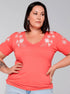 T-shirt Bordada Alice - Divina Garota