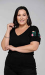 T-shirt Bordada Flores