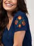 T-shirt Bordada Flores Místicas - Divina Garota
