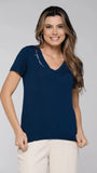 T-shirt Bordada Good Vibes - Divina Garota