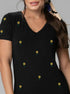 T-shirt Bordada Mini Girassol