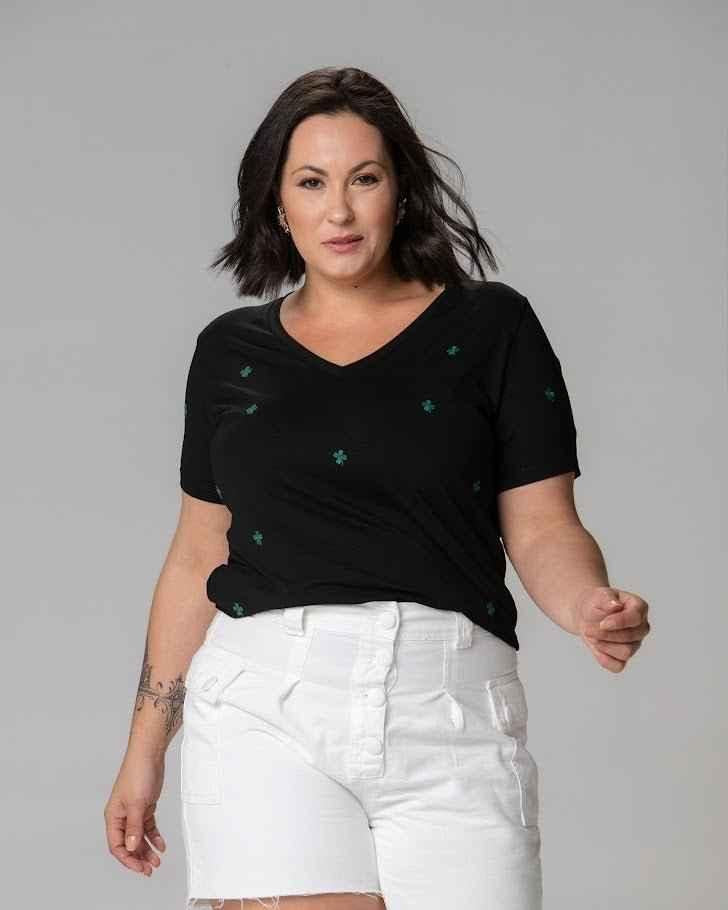 T-shirt Bordada Mini Trevo