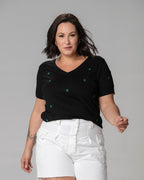 T-shirt Bordada Mini Trevo - Divina Garota