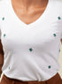 T-shirt Bordada Mini Trevo - Divina Garota
