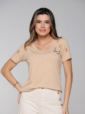 T-shirt Bordada Que Seja Leve - Divina Garota