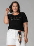 T-shirt Bordada Seja como flor - Divina Garota