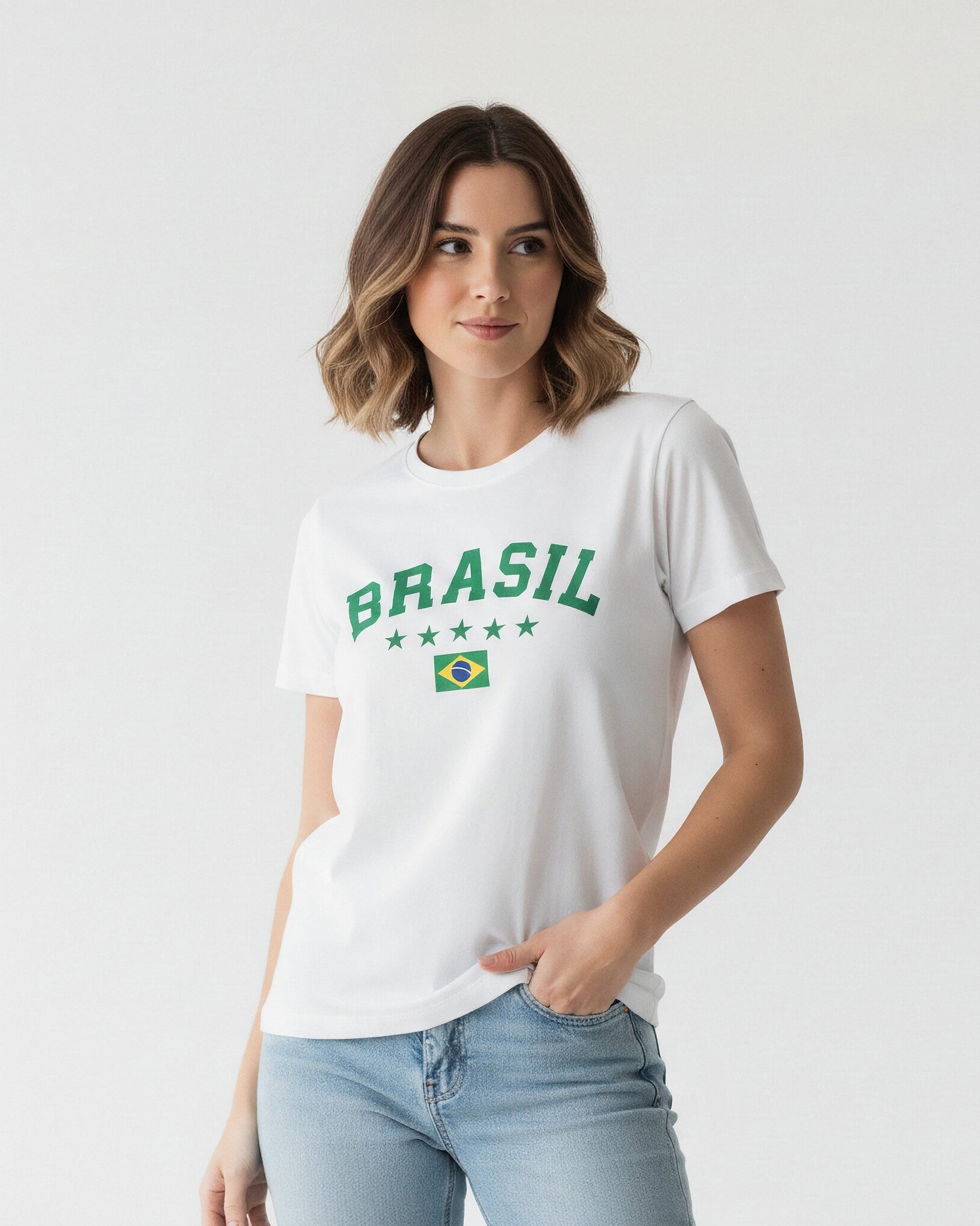 T-shirt Brasil 5 Estrelas - Divina Garota